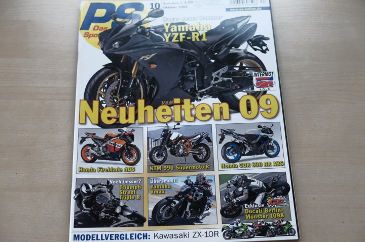 Deckblatt PS Sport Motorrad (10/2008)